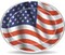 25pcs 4th of July Plates – 12"x10" Oval Paper Platters with American Flag Design (Independence)